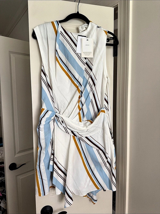 A.L.C. Dresses & Skirts - A.L.C. Delia Dress. Striped Mini Dress in White & Blue